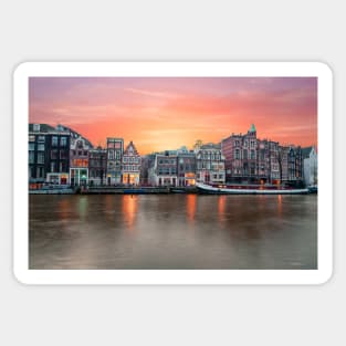 Sunset Amsterdam Skyline Sticker